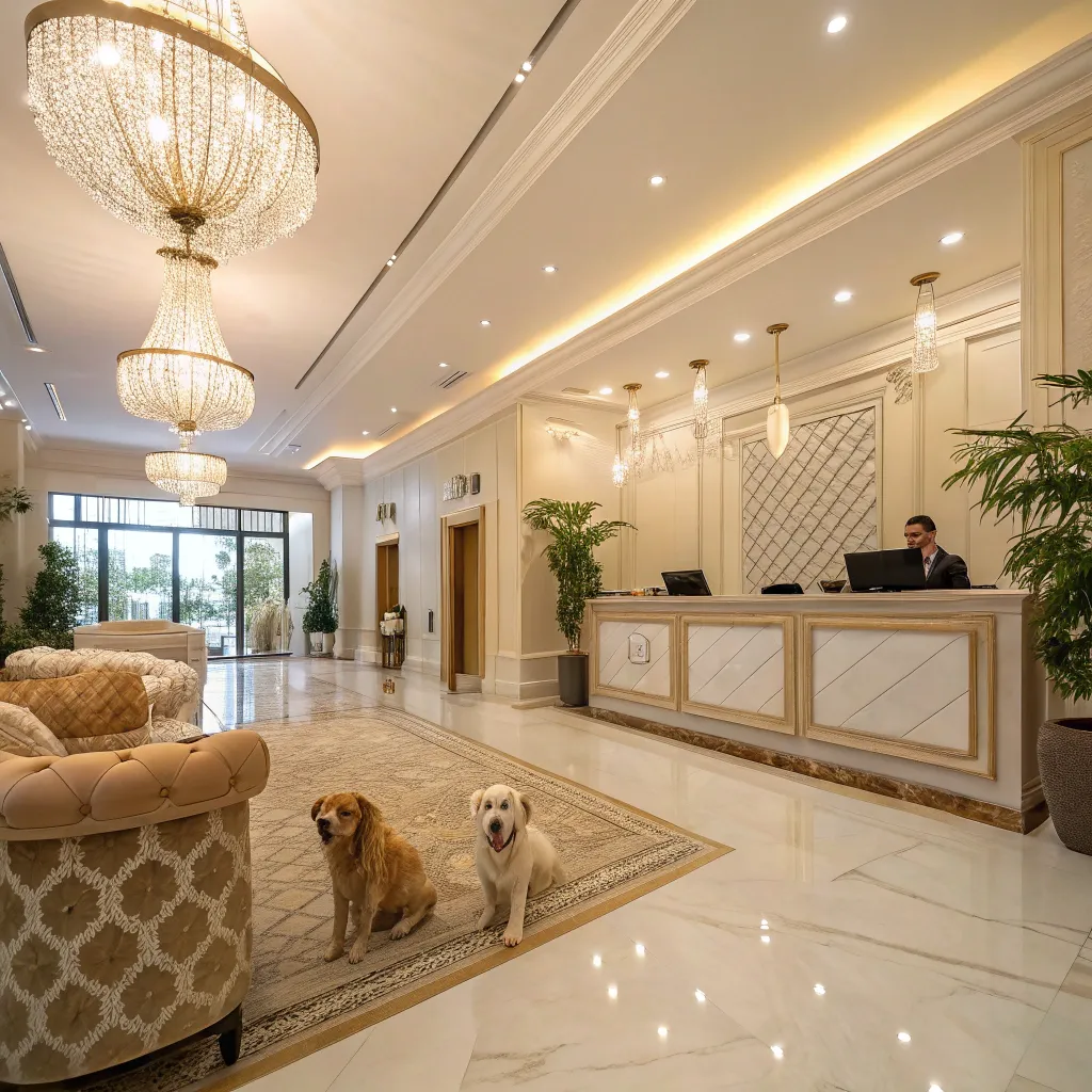Luxury Pet Hotel Lobby