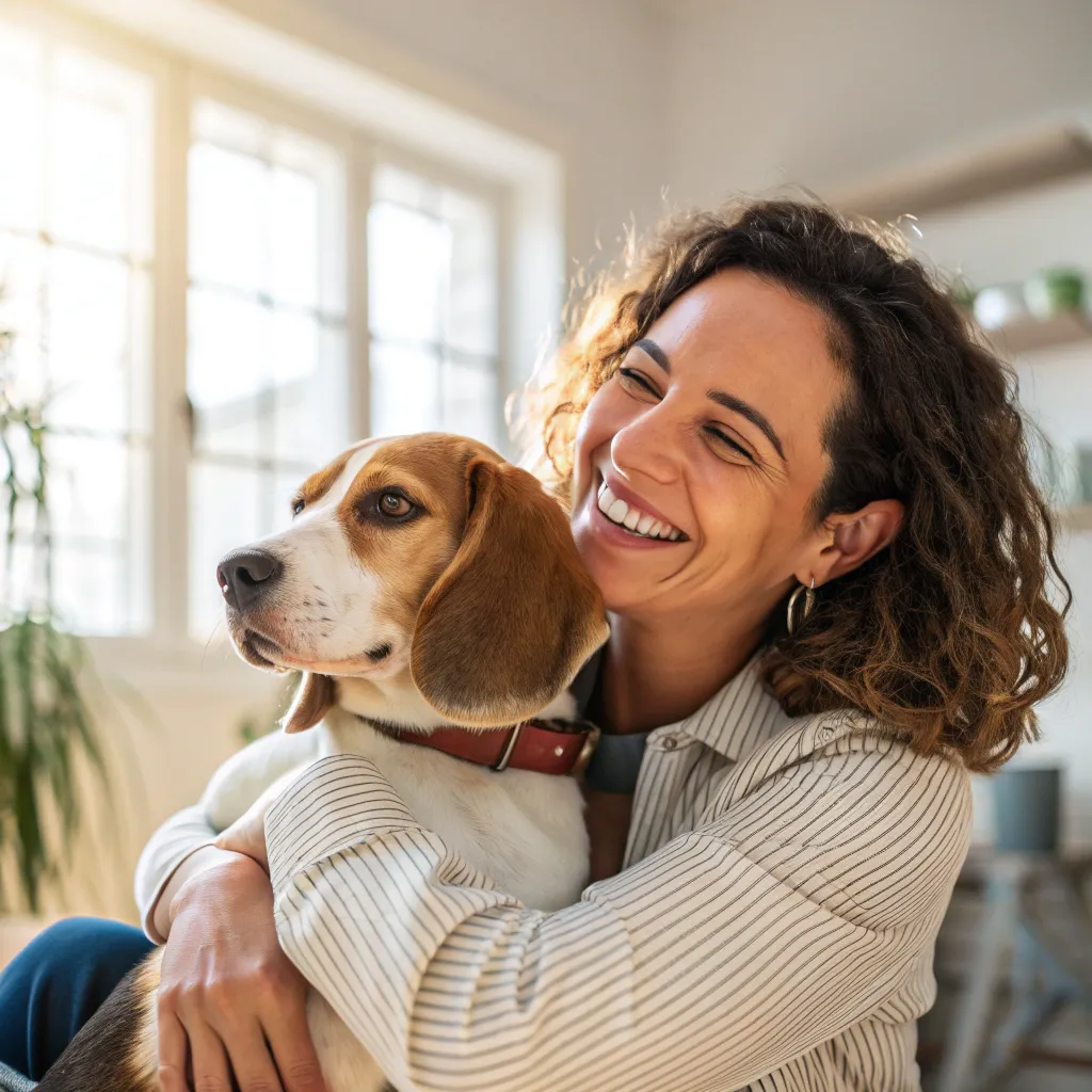 Satisfied pet owner